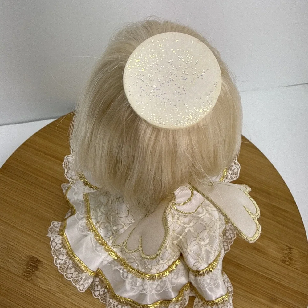 Vintage Enesco Precious Moments Angel Doll Christmas Tree Topper Holiday 1990